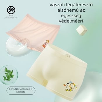 Új antibakteriális, légáteresztő, puha gyerek boxeralsó, osztály A, unisex, közepes–nagy méretek