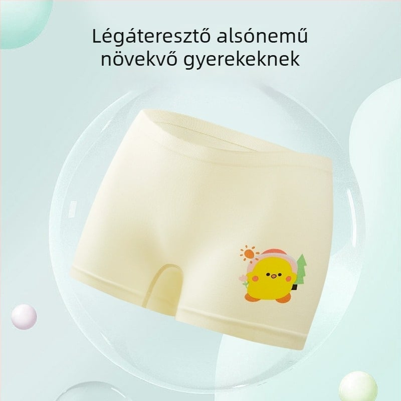 Új antibakteriális, légáteresztő, puha gyerek boxeralsó, osztály A, unisex, közepes–nagy méretek