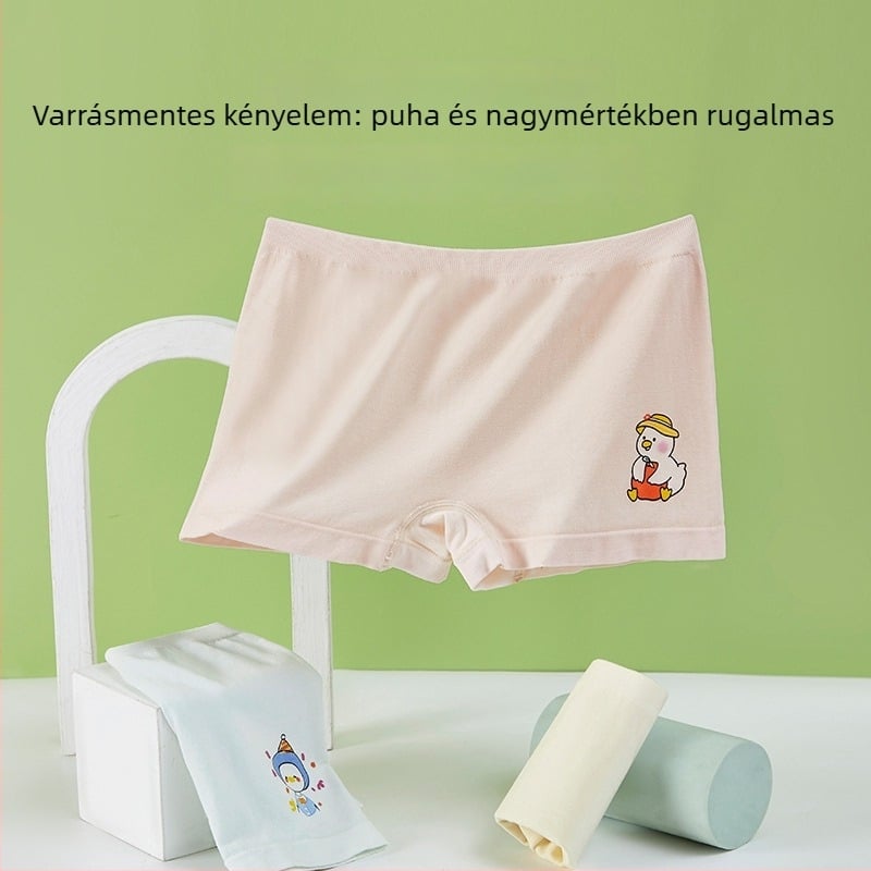 Új antibakteriális, légáteresztő, puha gyerek boxeralsó, osztály A, unisex, közepes–nagy méretek
