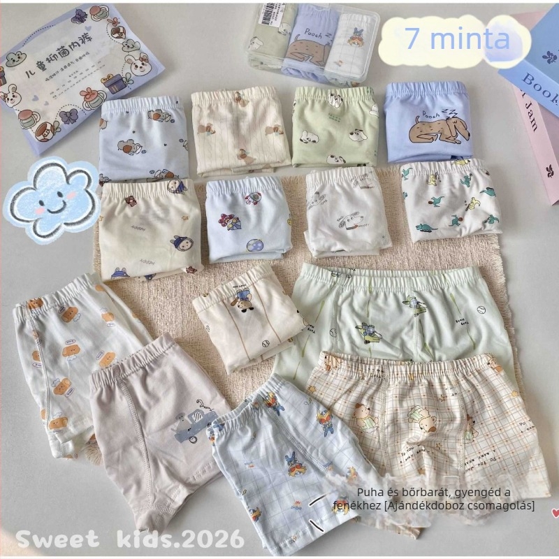 3 darabos gyerek fehérnemű Lycra-pamut boxeralsó, uniszex DM822