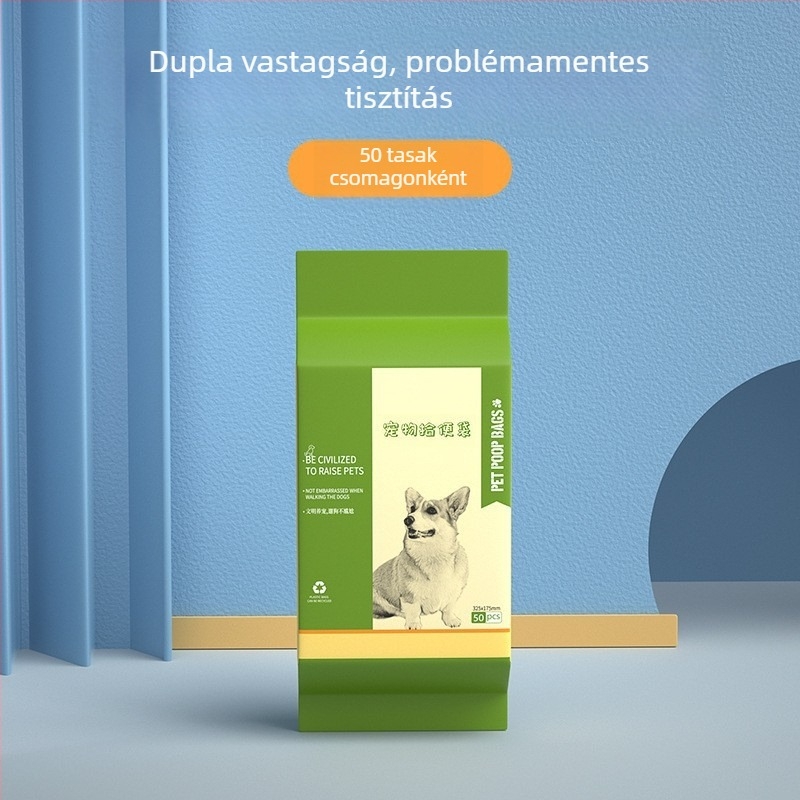 Kutyapiszsegek – kétszer vastag, biológiailag lebomló, egyszer használatos, tiszta kezekhez
