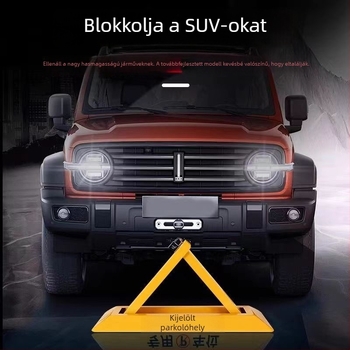 Talajra helyezhető parkolózár, háromszög alakú, garázs számára