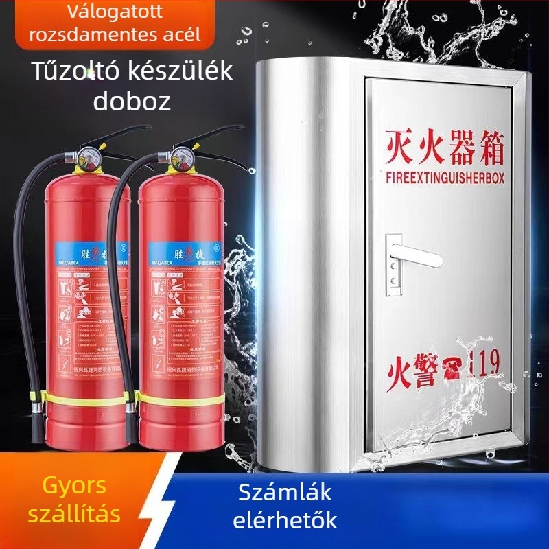 Ívelt, ütközésálló tűzoltó szekrény, boltok és irodaházak számára, padlóra szerelt