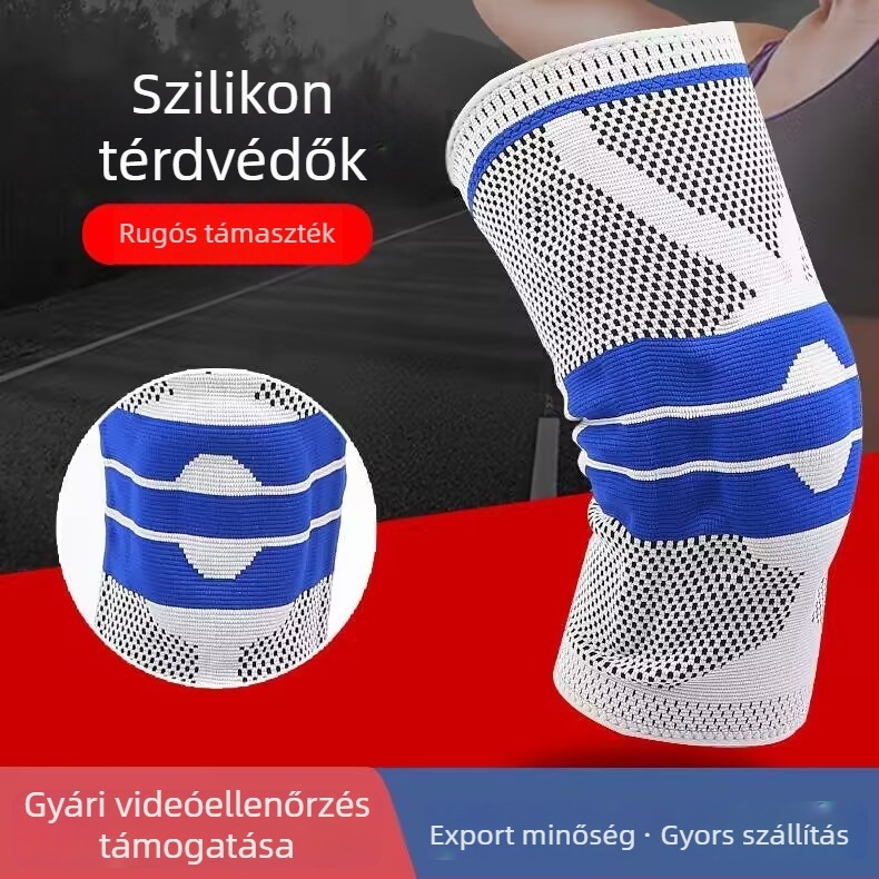 Sport térdvédők, uniszex, csúszásmentes és ütközés elleni védelemmel, kosárlabdához, kerékpározáshoz, hegymászáshoz, futáshoz és fitneszhez.
