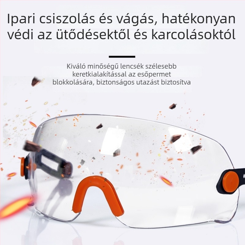 Lauraweite LP001 Védőszemüveg kiegészítők anti-fog és ütésálló fröccsenésbiztos sisakkal építkezésekhez