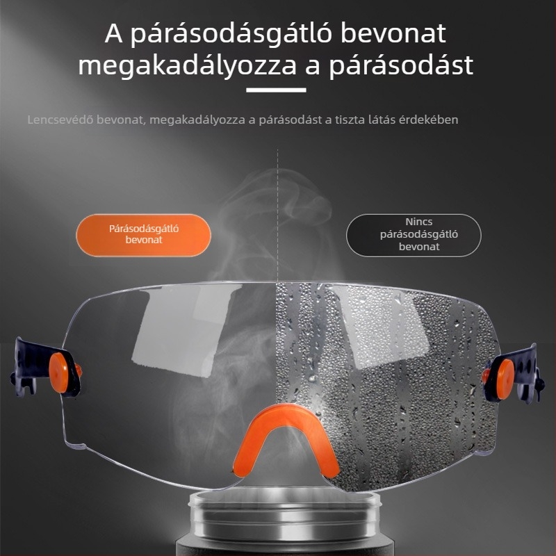 Lauraweite LP001 Védőszemüveg kiegészítők anti-fog és ütésálló fröccsenésbiztos sisakkal építkezésekhez