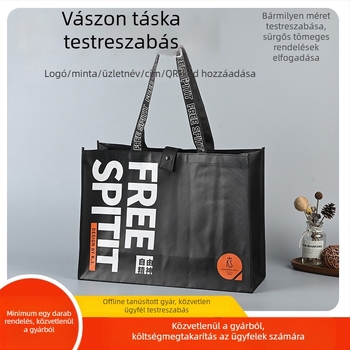 Laminált 3D nem szőtt anyagból készült ajándéktáska, hordozható ruházati bevásárló táska, testre szabható és összecsukható