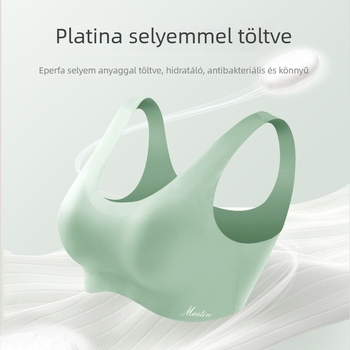 Női melltartó vezeték nélküli, fix kosárral, mulberry selyem béléses, gépi mosás, könnyű és kényelmes