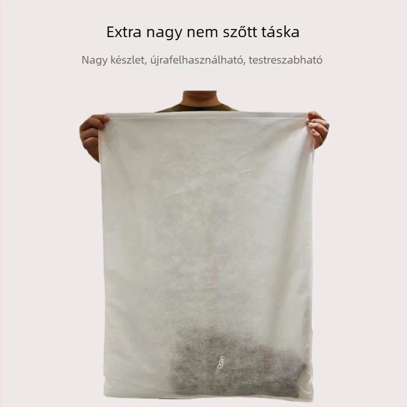 Extra nagy méretű nem szövött anyagból készült csomagoló táska húzószalaggal, porvédő tároló táska