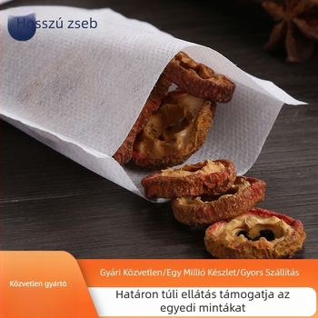 100 db nem szőtt anyagból készült teafilter zacskó, hőzáró lezárással, egyszer használatos, méret 12×17 cm, szűrőzacskó teához, fűszerekhez és főzetekhez