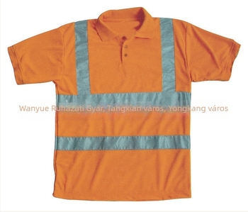 Fluoreszcens fényvisszaverő T‑shirt biztonsági fényvisszaverő kabáttal útbiztonság és higiénia