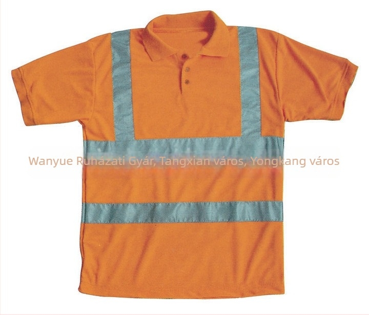 Fluoreszcens fényvisszaverő T‑shirt biztonsági fényvisszaverő kabáttal útbiztonság és higiénia