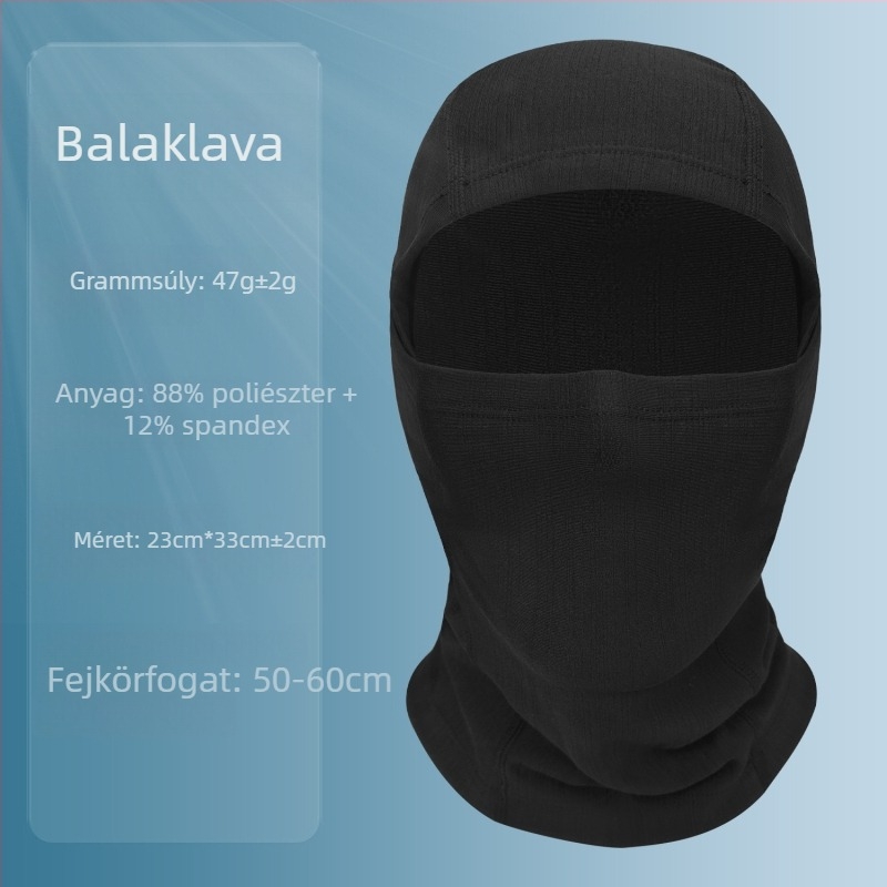 Kültéri kerékpáros maszk, meleg, szélálló és porvédő, integrált nyakmelegítővel