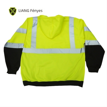 Dazzling fényvisszaverős fleece pulóver zsebekkel, meleg bélelt munkaruha, sportos casual ruházat