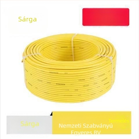 Renda BV tiszta réz kábel, nemzeti szabvány, egyszálas merev vezeték, keresztmetszet 1,5/2,5/4/6 mm², tűzálló a beltéri dekorációhoz