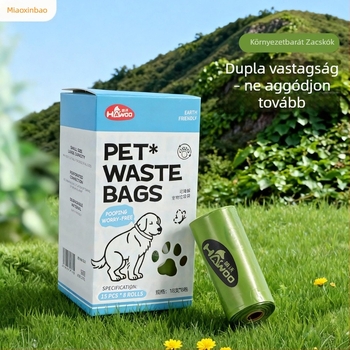 Hawo biológiailag lebomló kutyaürülék zacskók – környezetbarát LDPE, vastagított, tekercses