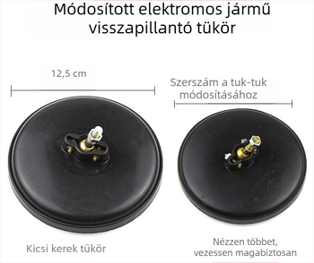 Háromkerekű motorkerékpár visszapillantó készlet, körkörös konvex tükrök (kicsi és nagy méretben)