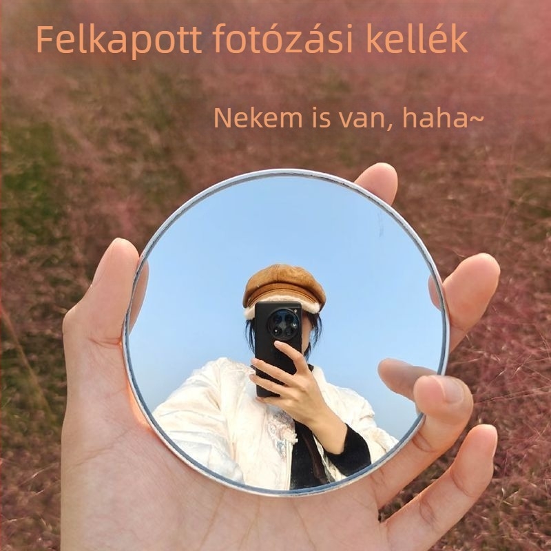 Kézben tartható konvex tükör selfie eszköz utazáshoz – kompakt útitárs pároknak és barátoknak