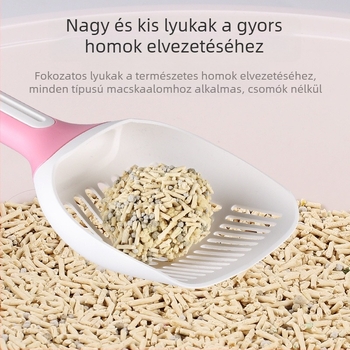 Nagy méretű hosszú nyelű macskaalomlapát finom lyukakkal
