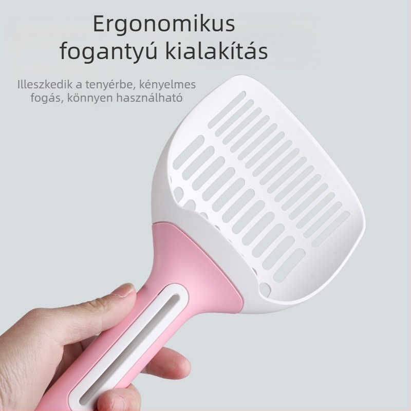 Nagy méretű hosszú nyelű macskaalomlapát finom lyukakkal