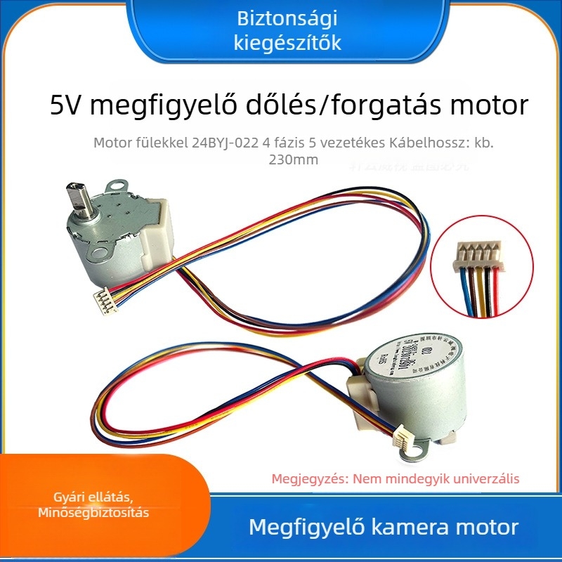 24BYJ redukciós léptető motor, felfüggesztőfülekkel, 5V kamerákhoz