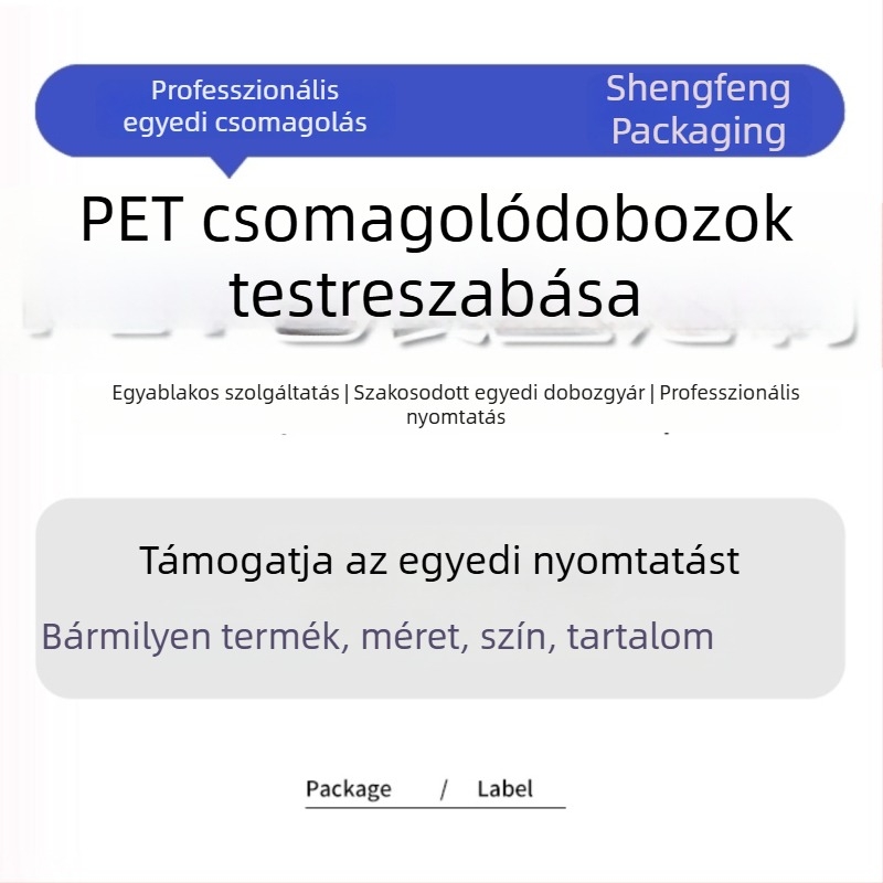 Személyre szabható új átlátszó PVC doboz csomagoláshoz, PET és PP műanyag dobozok élelmiszer csomagoláshoz