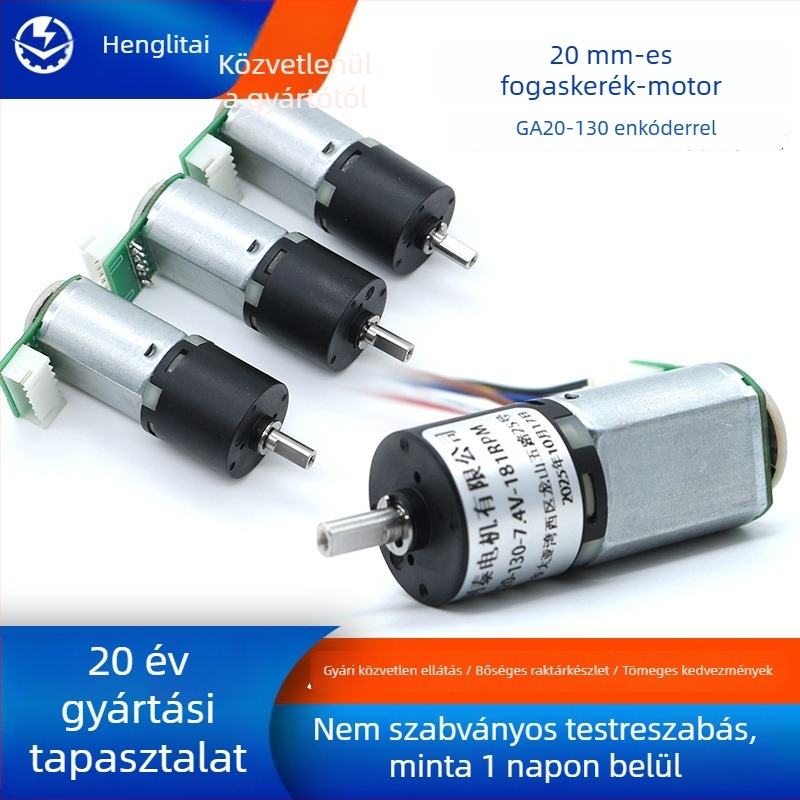 Henglitai GA20-130 encoderrel, mikro DC bolygómotor elektromos göndörítővashoz és szempilla göndörítő készülékhez