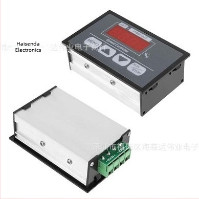 DC motor sebességszabályozó panelgombokkal, növelés/csökkentés, lágy indítás és lassú megállás, állítható motorhajtás 6-60V