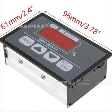 DC motor sebességszabályozó panelgombokkal, növelés/csökkentés, lágy indítás és lassú megállás, állítható motorhajtás 6-60V