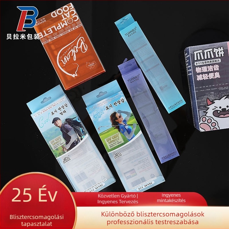Személyre szabott átlátszó PVC doboz PET színes nyomtatással, matt PP felület, blister csomagolás