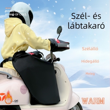 Téli szélvédővédő elektromos járművekhez, lábvédőkkel és szélfogóval