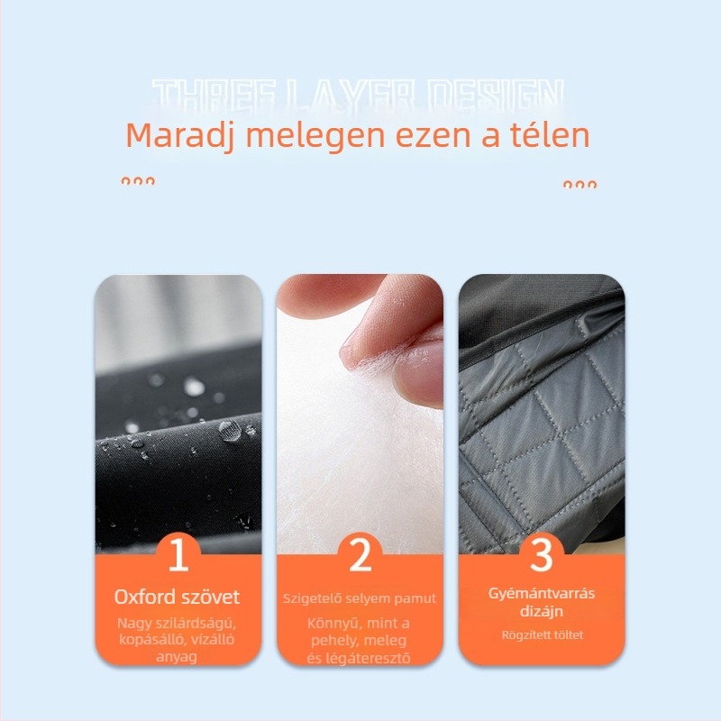 Téli szélvédővédő elektromos járművekhez, lábvédőkkel és szélfogóval