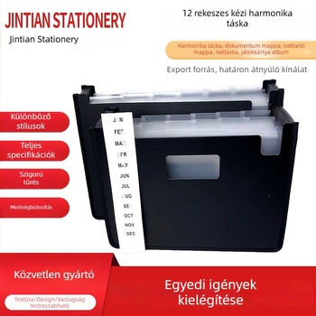 A4-es iratrendező PP anyagból, 12 rekeszes bővíthető mappa