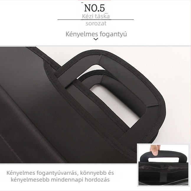 Cipzáros irattároló táska akordeon rendezővel, kézben hordható dokumentum- és laptoptáska, üzleti uniszex