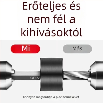 Golyófejű hatszögkulcs készlet kilenc darabbal, csavarhúzóval és hatszögletű markolattal