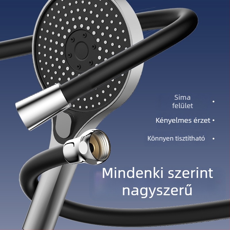 Szilikon zuhanycső, robbanásbiztos csatlakozó a zuhanyfejhez és a bojler kimenetéhez