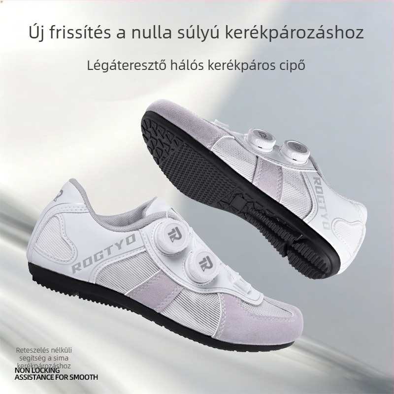 Uniszex kerékpáros cipő hegymászós és országúti kerékpárokhoz, zár nélküli kialakítás, minden évszakra