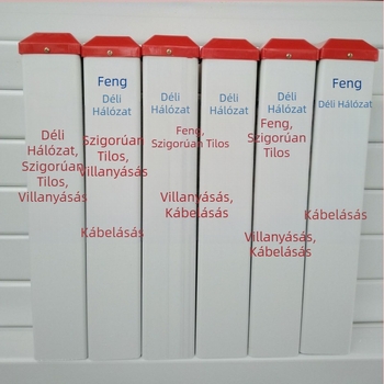 Föld alatti figyelmeztető oszlop - PVC/ acélból készült jelzőoszlop elektromos kábelek, vízellátás, gáz- és olajvezetékek, valamint kommunikációs vonalak számára