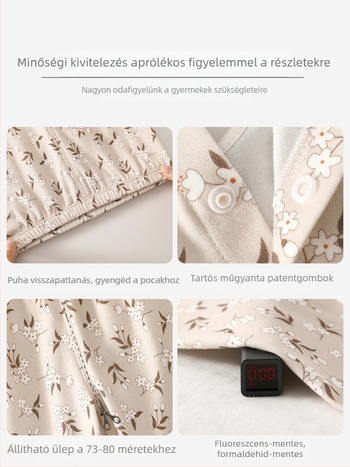 100% pamut babaruha, varrat nélküli két darabos szett újszülötteknek, egész éves tavasz–ősz, aranyos hercegnő-stílusú otthoni viselet