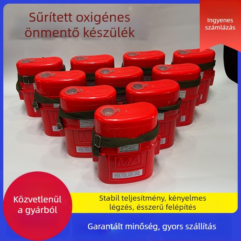 ZYX45/60/30 Izolált nyomásos oxigénnel ellátott önmentő berendezés bányászlámpához, robbanásálló, elektronikus címke