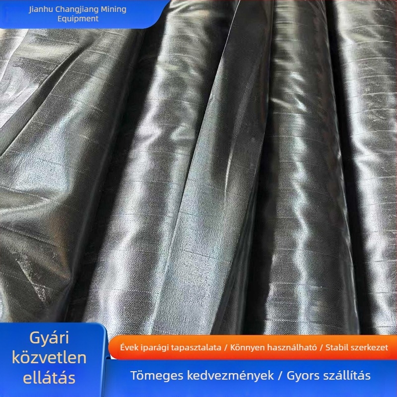 Bányászati alagút levegőcső szövet, pozitív nyomású, PVC bevonat, cipzáras, lángálló