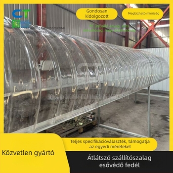 Átlátszó szállítószalag védőburkolat, por- és esőálló, testre szabott