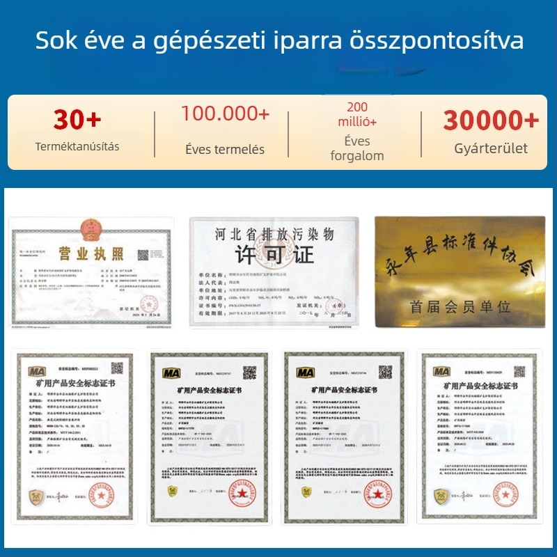 Kopásálló ötvözött acél kalapácsfej zúzóhoz