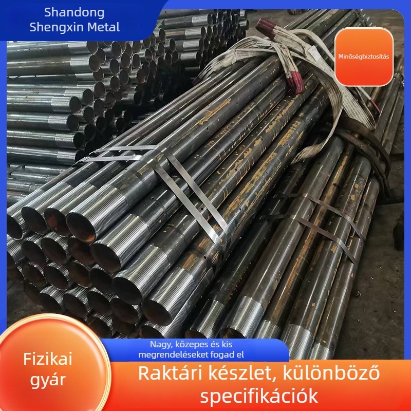 Pilon alap injektálócső, perforált acélcső alagútépítéshez, 20# injekciós cső, csővédő