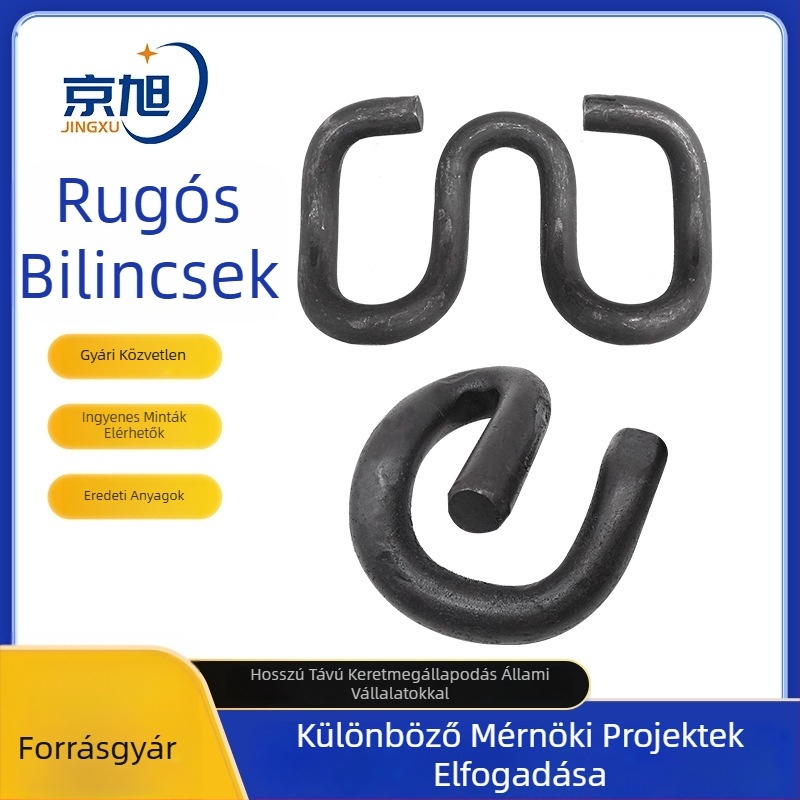 I-típus rögzítőelemek metró- és vasúti alkalmazásokhoz, magas szilárdságú mangánacélból, galvanizált, korrózióvédett