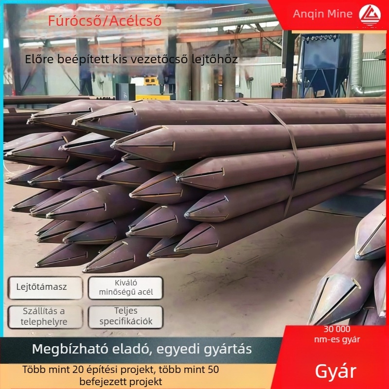 Fejlett kis átmérőjű fúrócsövek 48×4, habarcsos rögzítő rudak lejtő-támogatáshoz és alapokhoz