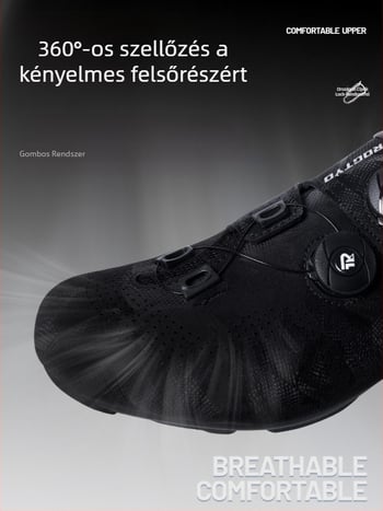Országúti kerékpáros cipő, lélegző, fényvisszaverő csíkokkal