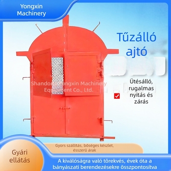 Föld alatti tűzálló és vízálló kerítéskapu, kettős használatra bányászathoz