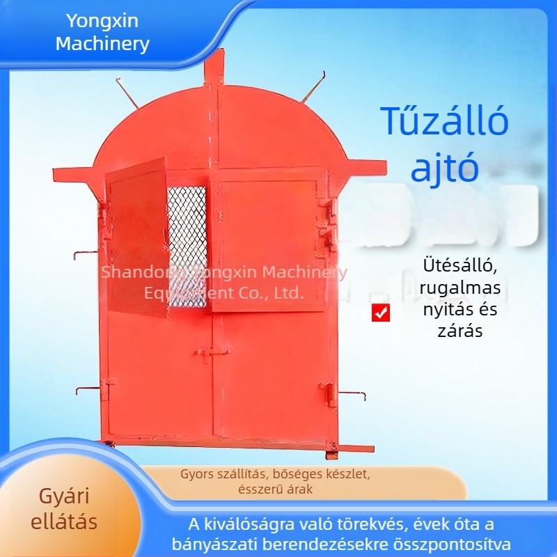 Föld alatti tűzálló és vízálló kerítéskapu, kettős használatra bányászathoz