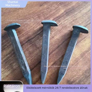12x120 vasúti bányászati szegek, rugalmasak és tartósak; kézzel kovácsolt síncsapok 38 kg/m